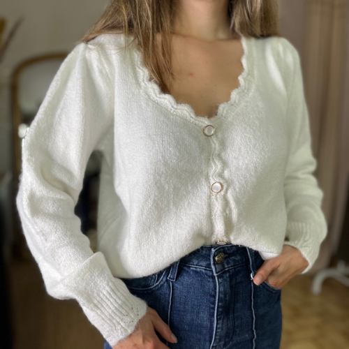 Gilet en maille à boutons