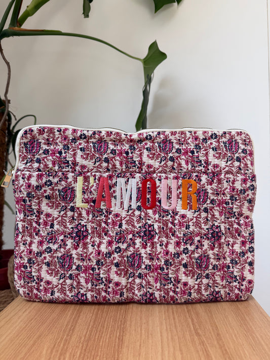 Pochette Ordinateur fleuri