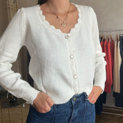 Gilet en maille à boutons
